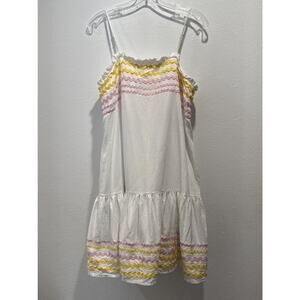 Lisa Marie Fernandez X Target Dress Size Small White Ric Rac Linen Blend READ